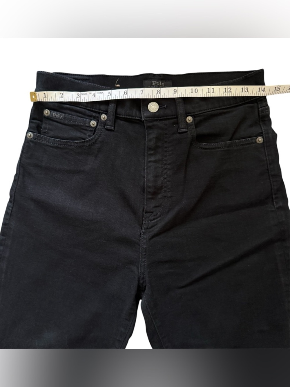 Polo Ralph Lauren Tompkins Skinny High-Rise Black Jeans 29 - Picture 9 of 12